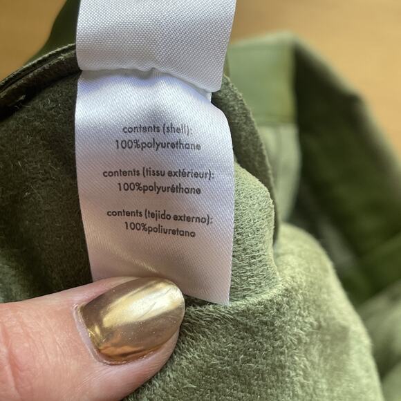 Revolve x WeWoreWhat Vegan Leather Short Overalls Womens Size Medium Basil Green - Picture 7 of 7